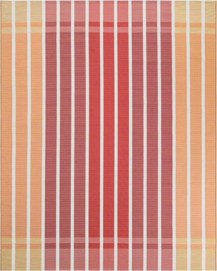 Detail image of 7' 10 x 10' Easy-Clean Striped Indoor / Outdoor Rug