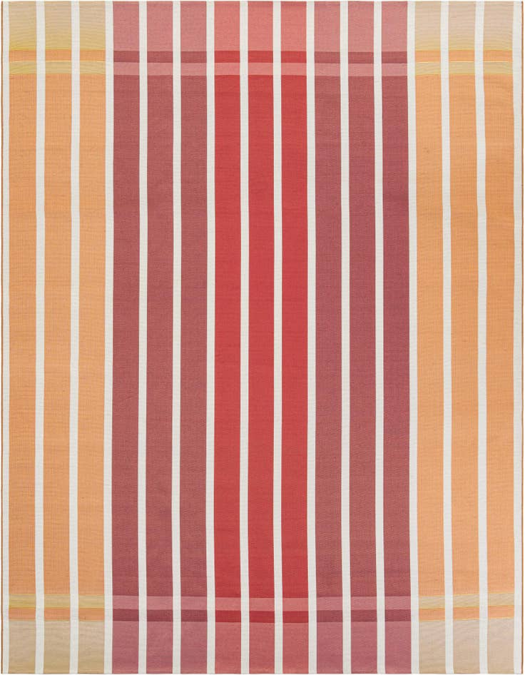 Detail image of 9' x 12' Easy-Clean Striped Indoor / Outdoor Rug