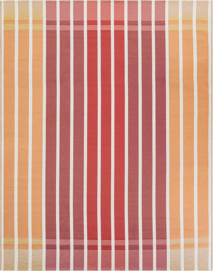 Detail image of 9' x 12' Easy-Clean Striped Indoor / Outdoor Rug