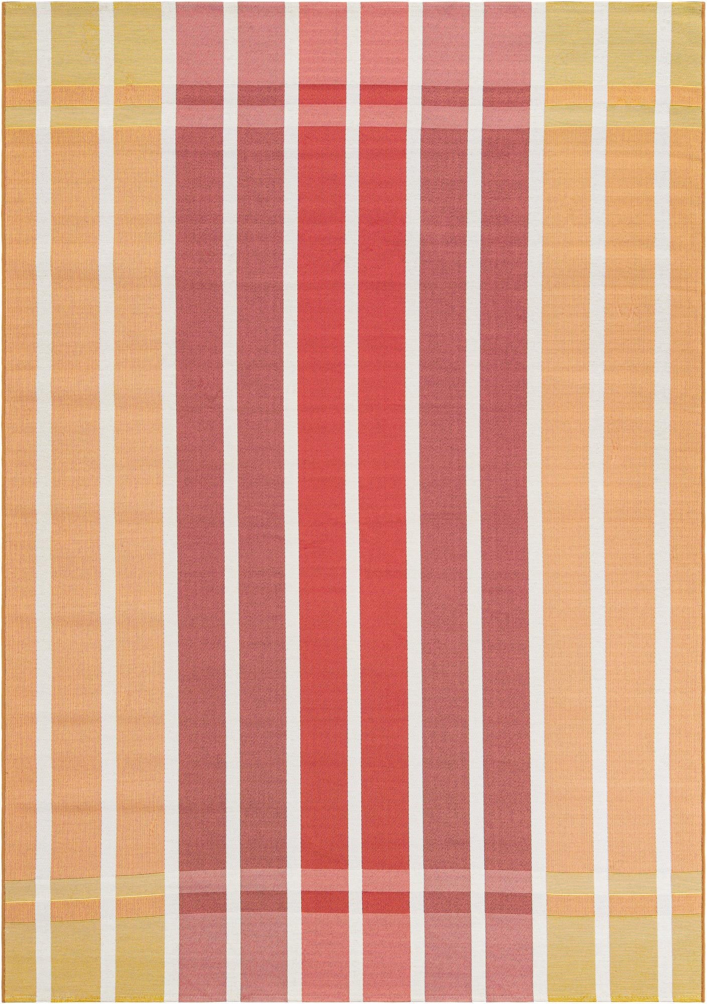 6' x 9'  Washable Striped Indoor / Outdoor Rug
