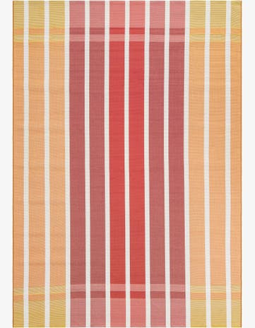 6' x 9' Easy-Clean Striped Indoor / Outdoor Rug
