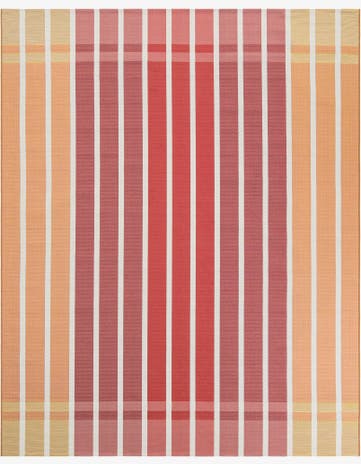 7' 10 x 10' Easy-Clean Striped Indoor / Outdoor Rug