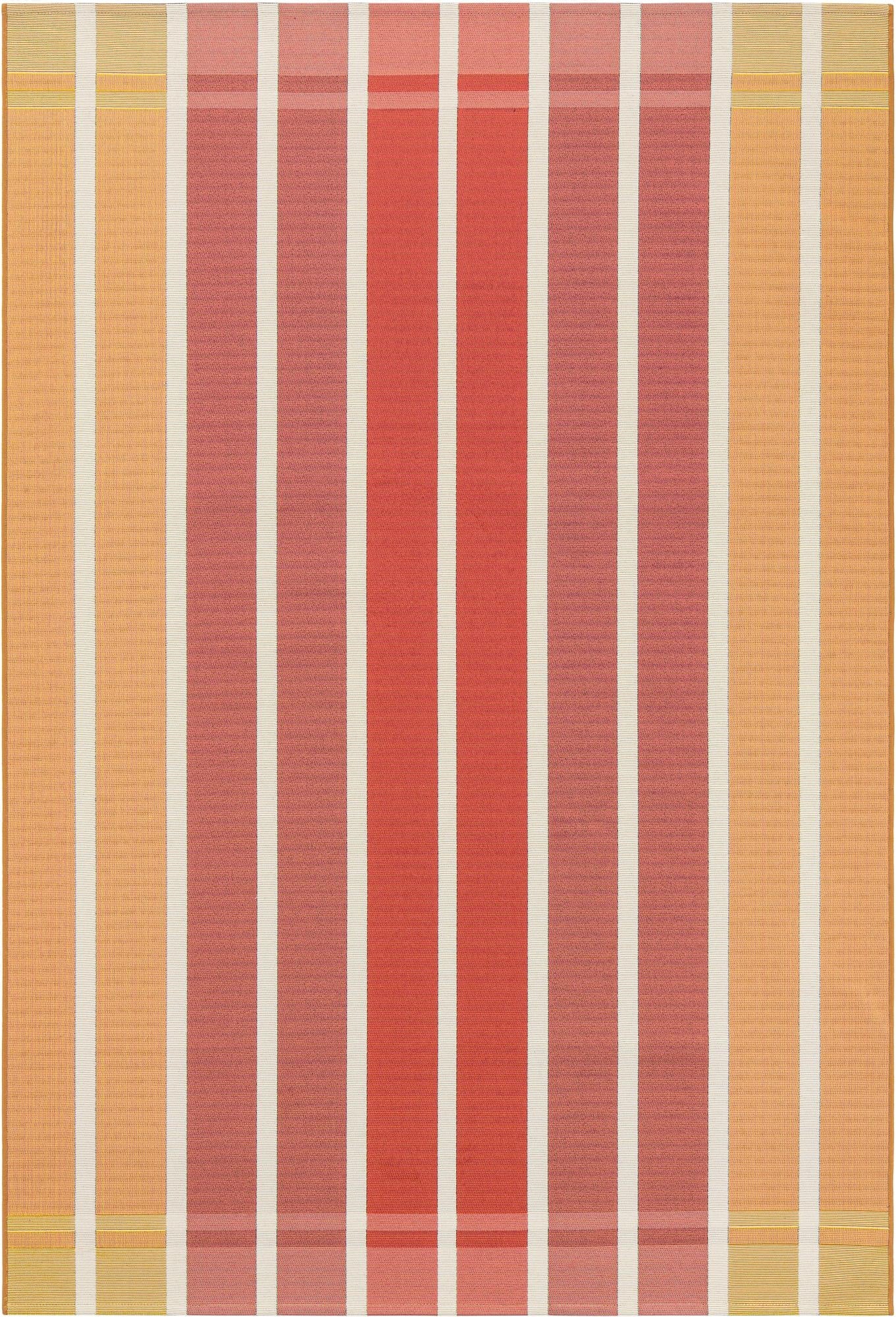 5' 3 x 8'  Washable Striped Indoor / Outdoor Rug