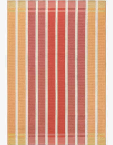 5' 3 x 8' Easy-Clean Striped Indoor / Outdoor Rug