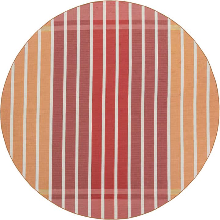 10' x 10' Easy-Clean Ribbon Indoor / Outdoor Round Rug