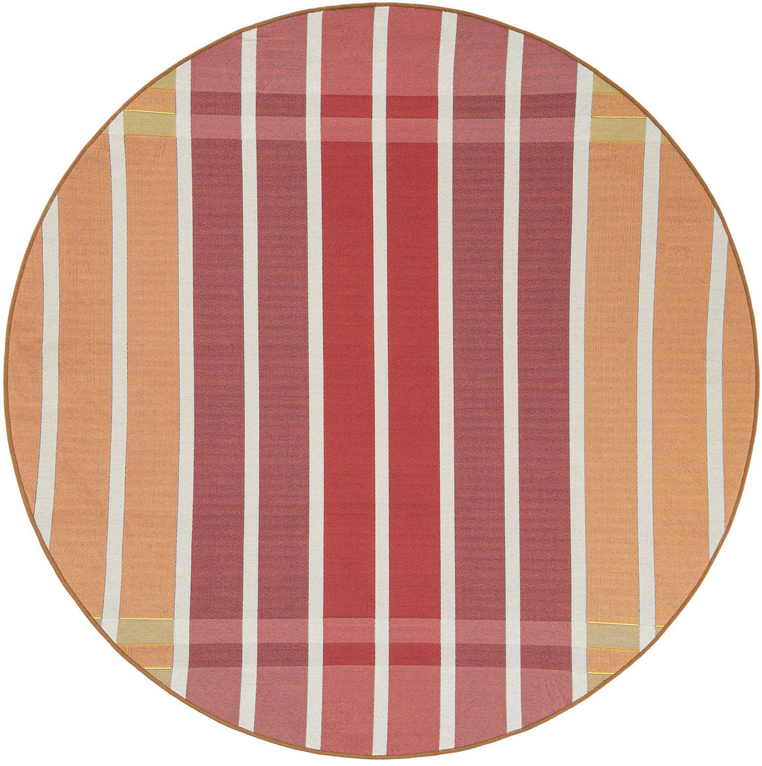 6' x 6' Easy-Clean Ribbon Indoor / Outdoor Round Rug
