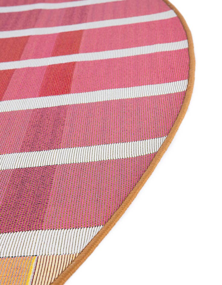Detail image of 3' x 3' Washable Ribbon Indoor / Outdoor Round Rug