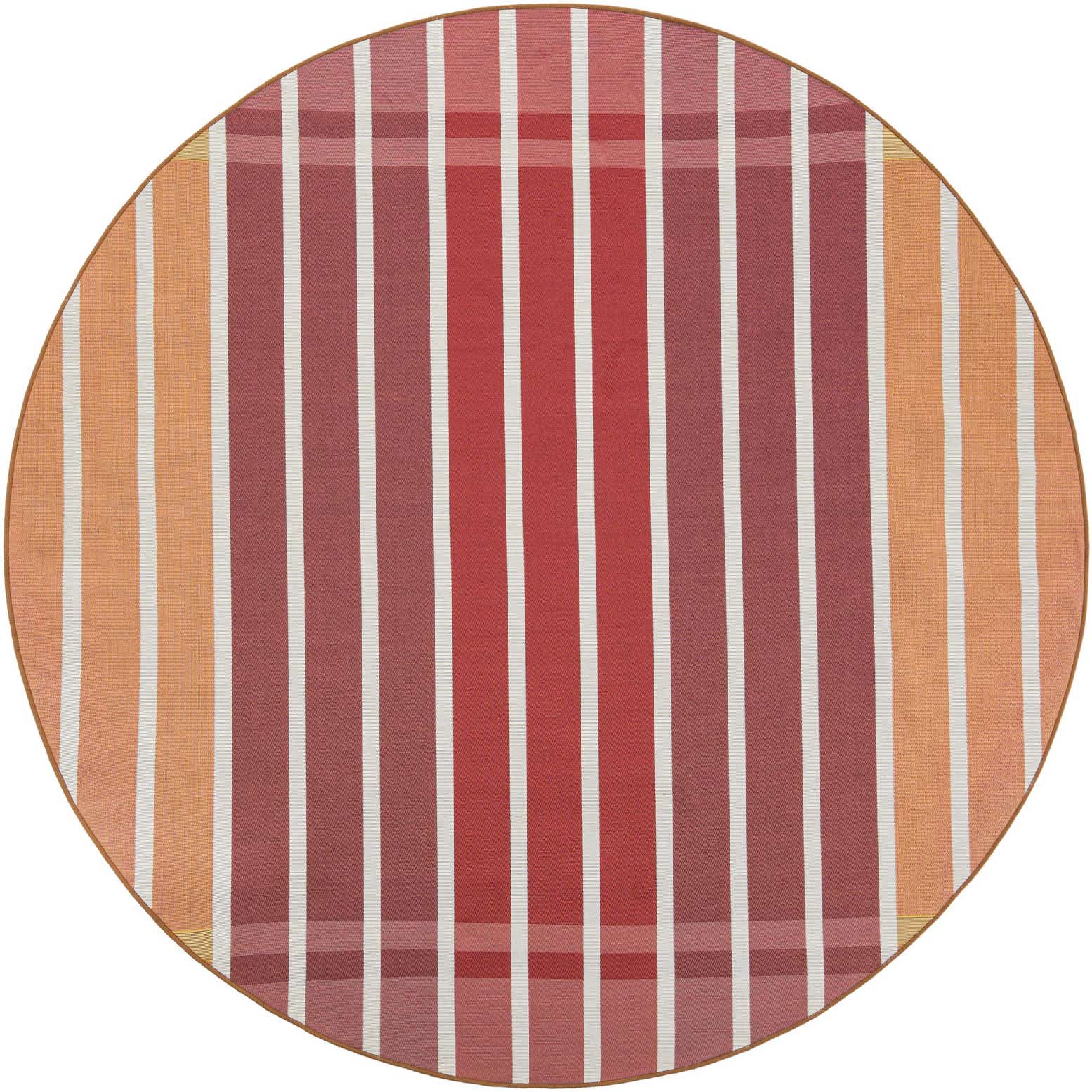 7' 10 x 7' 10 Easy-Clean Ribbon Indoor / Outdoor Round Rug