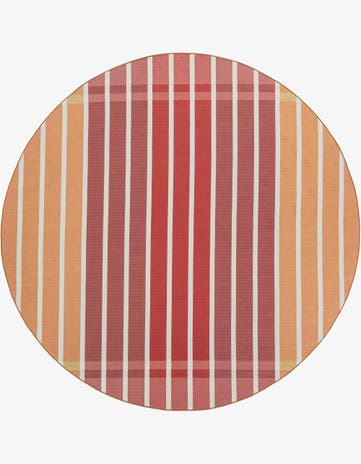 10' x 10' Easy-Clean Ribbon Indoor / Outdoor Round Rug