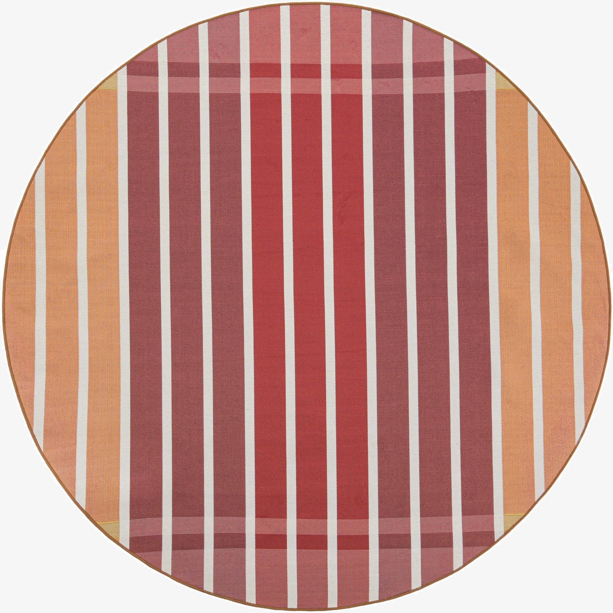 7' 10 x 7' 10 Washable Ribbon Indoor / Outdoor Round Rug