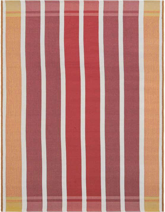 2' 7 x 10' Easy-Clean Striped Indoor / Outdoor Runner Rug