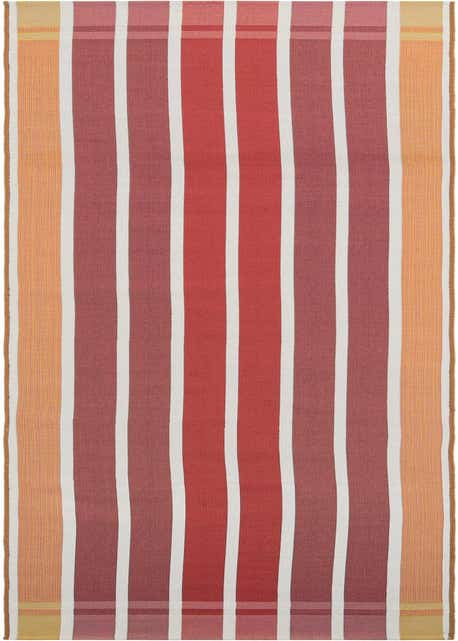 2' 7 x 12' Easy-Clean Striped Indoor / Outdoor Runner Rug