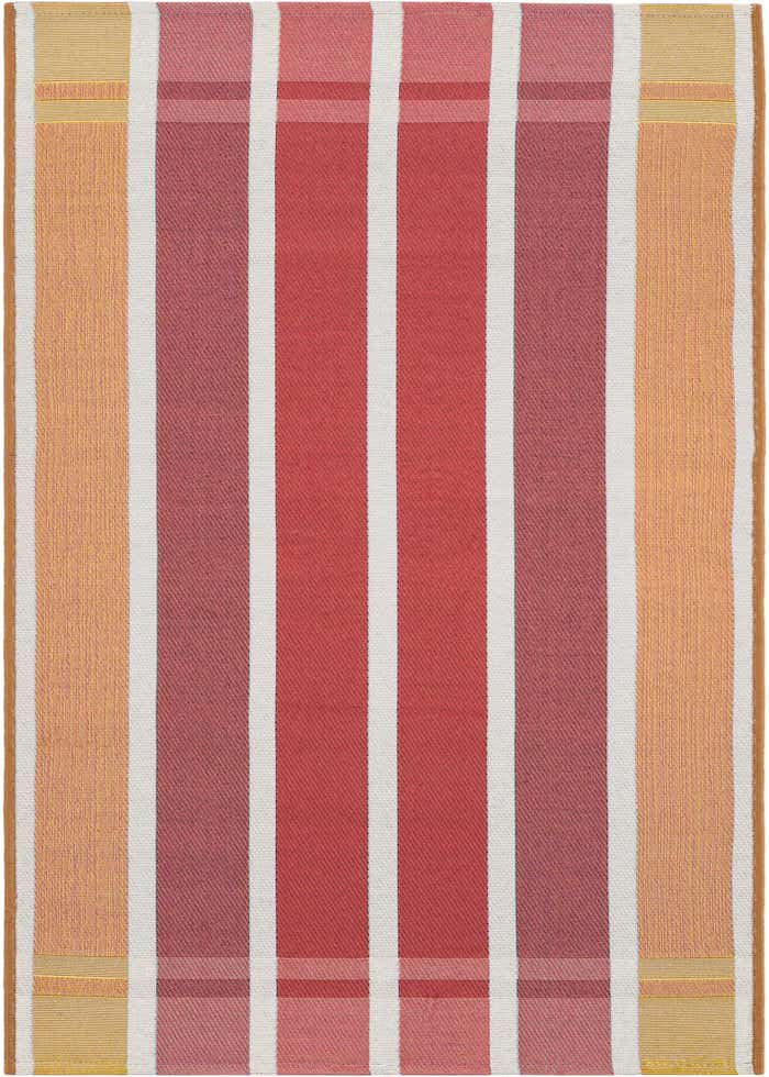 2' x 6' Easy-Clean Striped Indoor / Outdoor Runner Rug