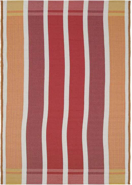 2' x 8' Easy-Clean Striped Indoor / Outdoor Runner Rug