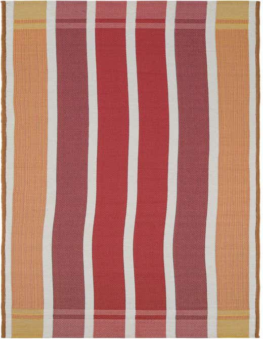 2' x 8' Easy-Clean Striped Indoor / Outdoor Runner Rug