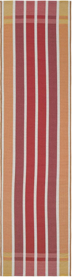 Detail image of 2' x 8' Easy-Clean Striped Indoor / Outdoor Runner Rug