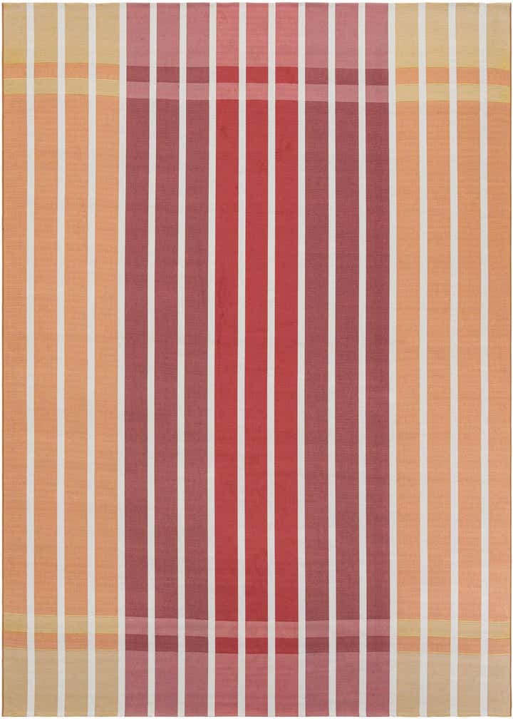 10' x 10' Easy-Clean Striped Indoor / Outdoor Square Rug