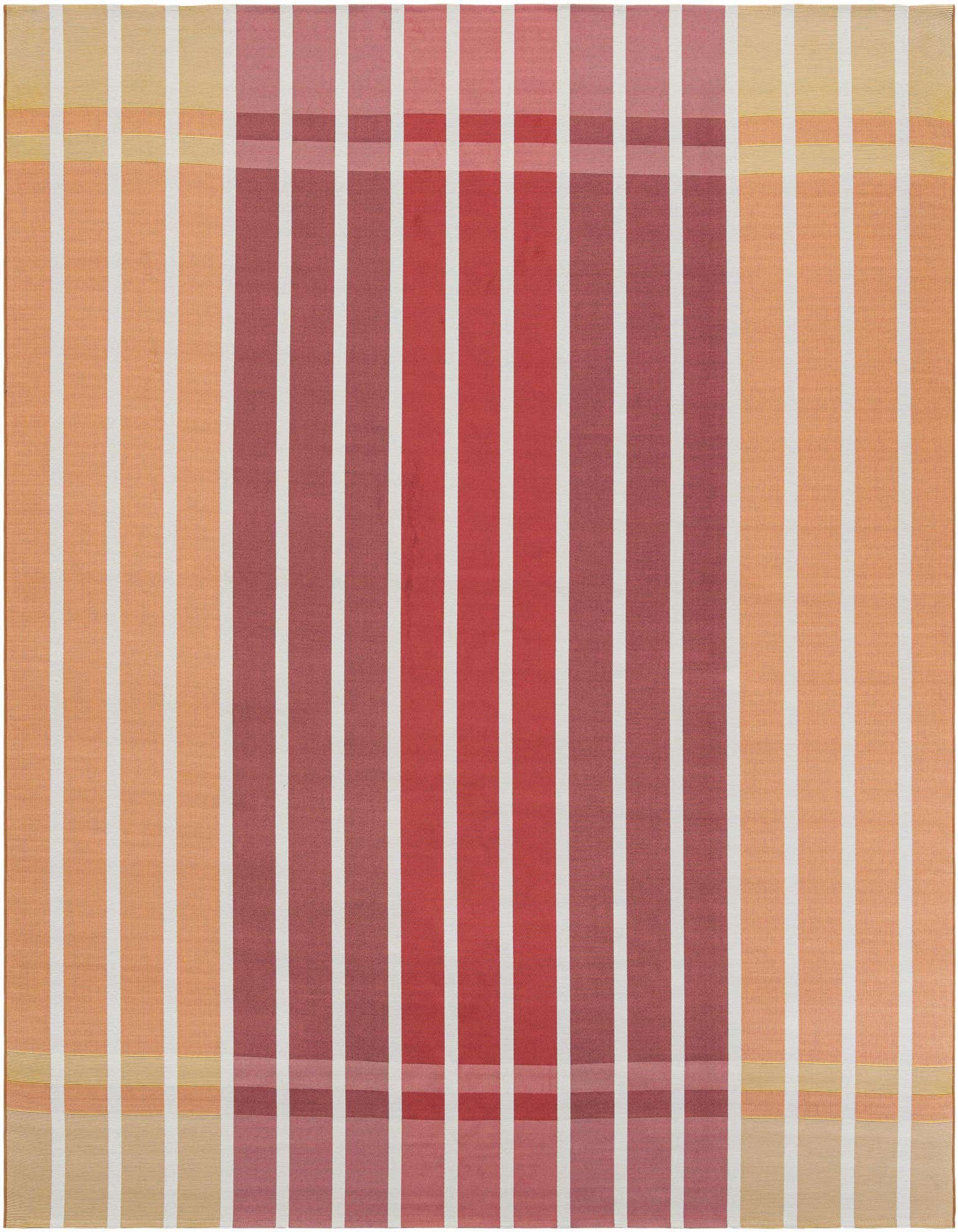 10' x 10' Easy-Clean Striped Indoor / Outdoor Square Rug