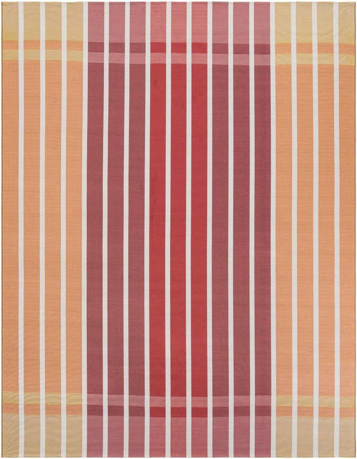 Detail image of 10' x 10' Easy-Clean Striped Indoor / Outdoor Square Rug