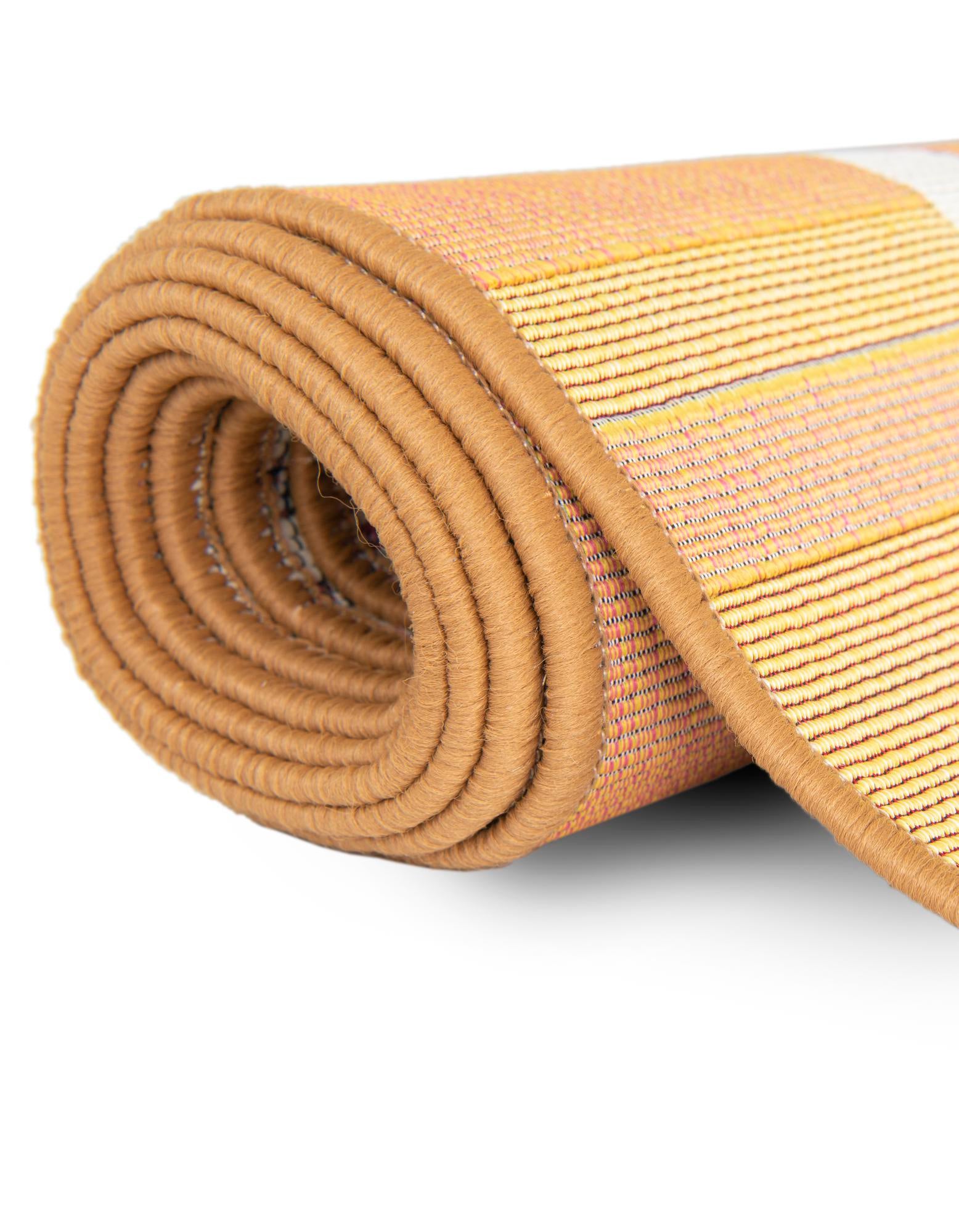 10' x 10' Easy-Clean Striped Indoor / Outdoor Square Rug