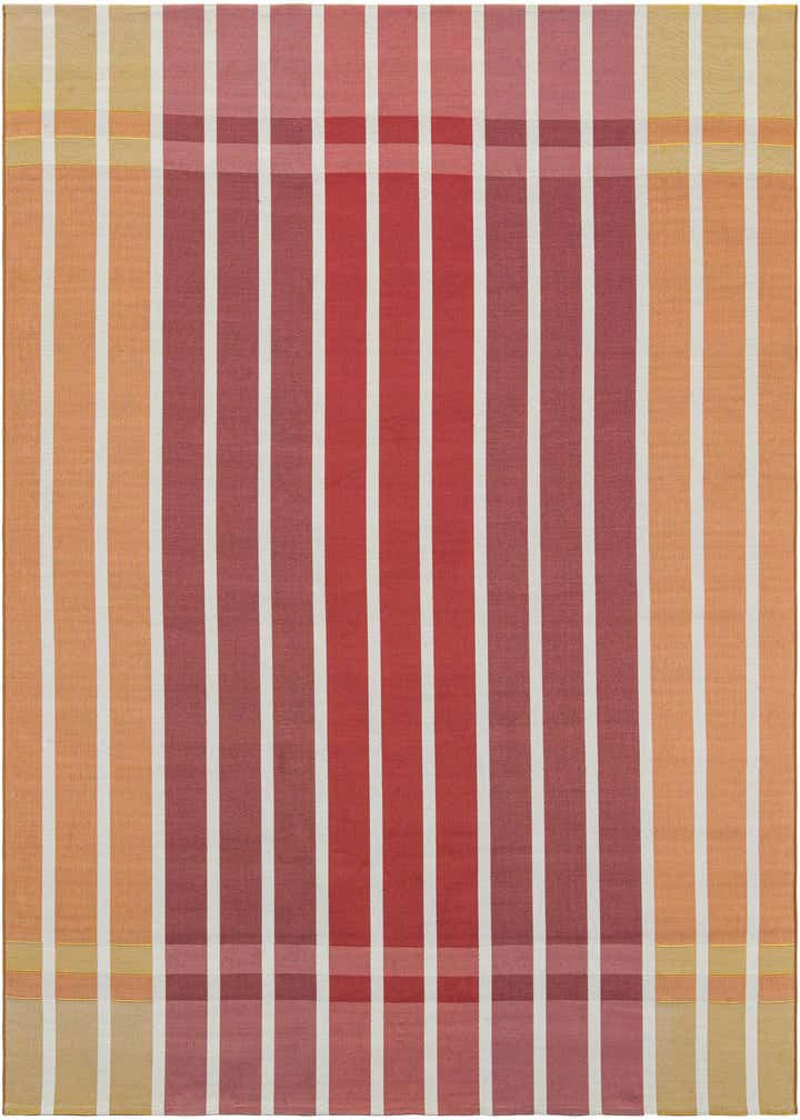 7' 10 x 7' 10 Easy-Clean Striped Indoor / Outdoor Square Rug