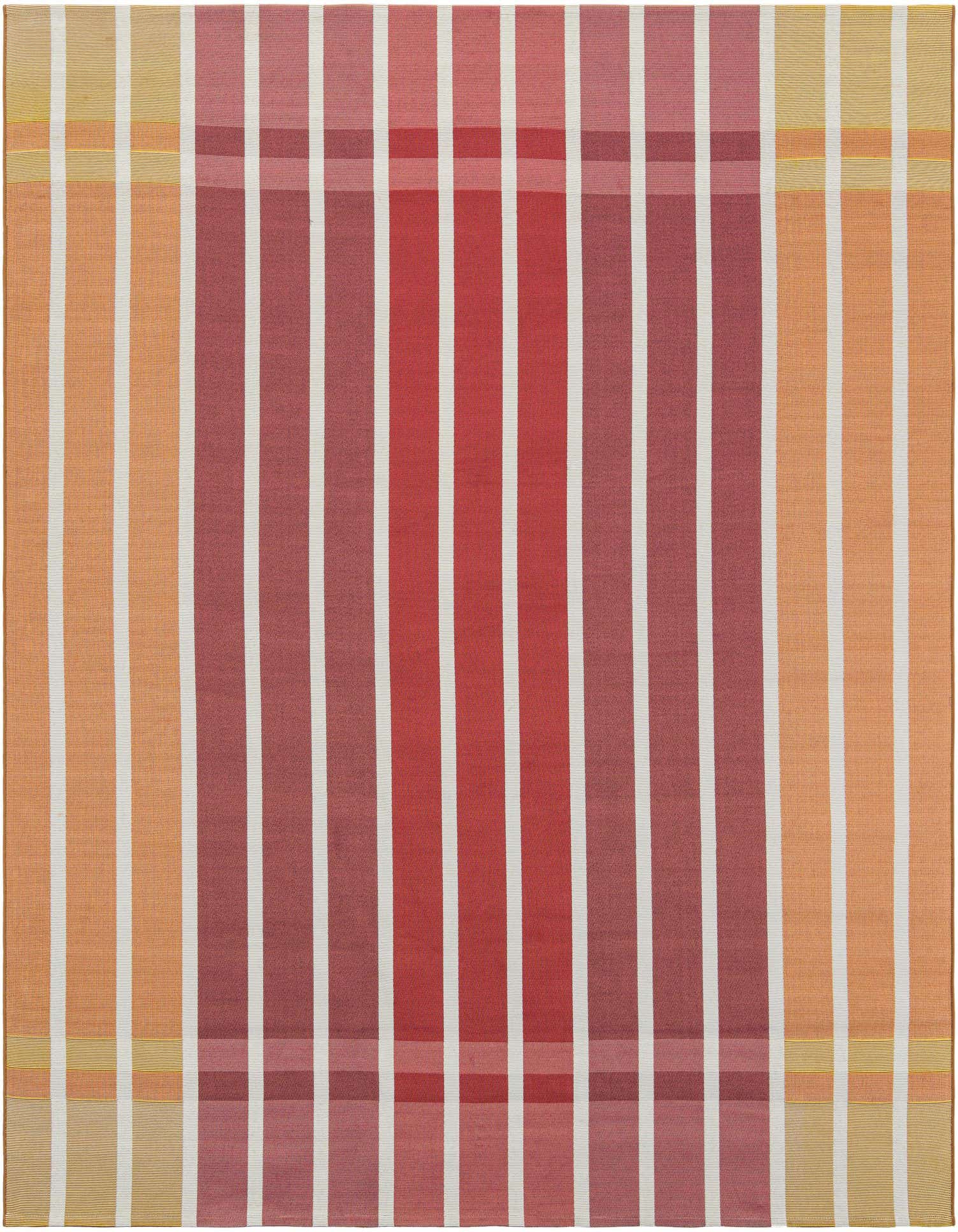 7' 10 x 7' 10 Easy-Clean Striped Indoor / Outdoor Square Rug