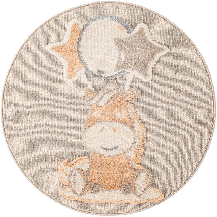 Detail image of 3' x 3' Whimsy Kids Round Rug