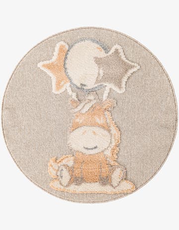 3' x 3' Whimsy Kids Round Rug