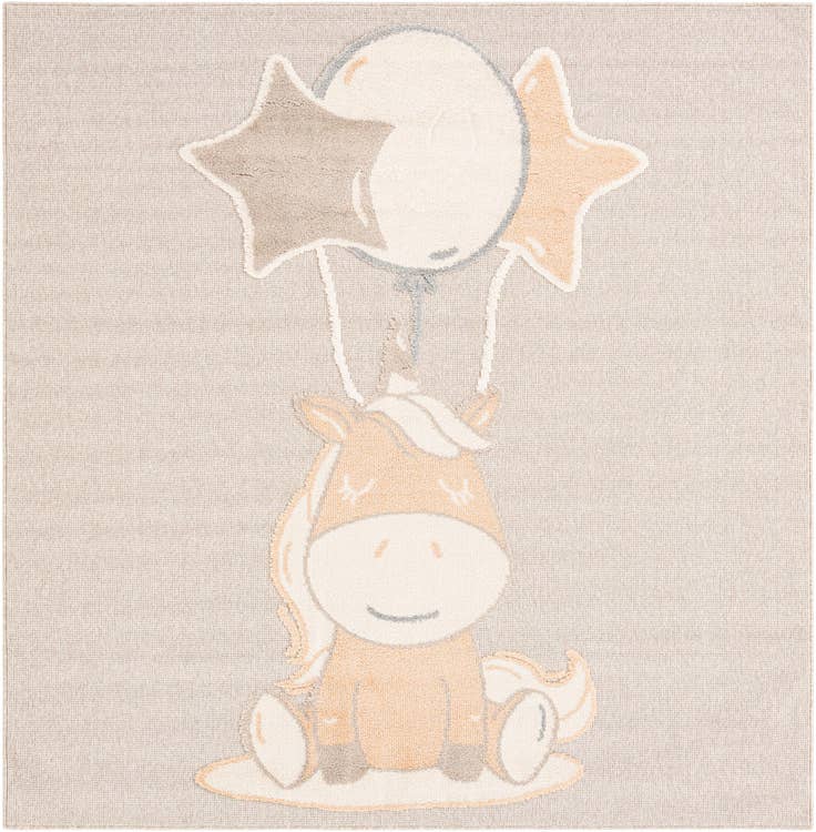 Detail image of 7' 10 x 7' 10 Whimsy Kids Square Rug