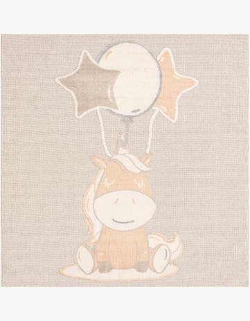 7' 10 x 7' 10 Whimsy Kids Square Rug