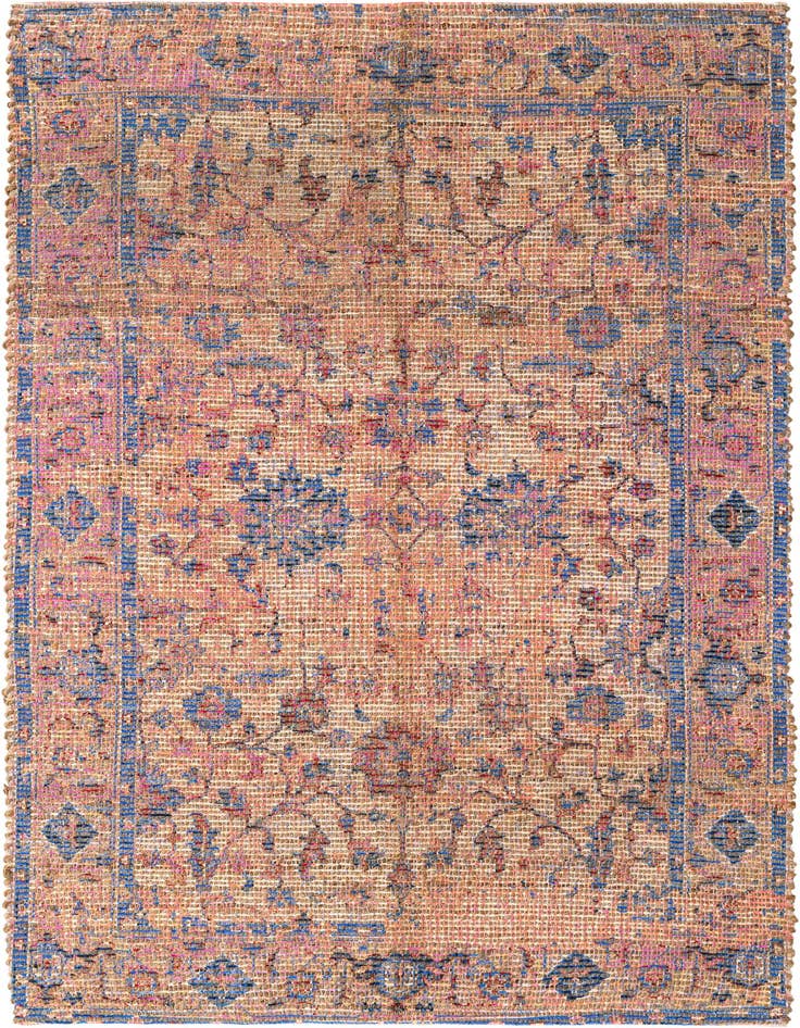Detail image of 4' 1 x 6' 1 Hand Woven Chenille Jute Rug