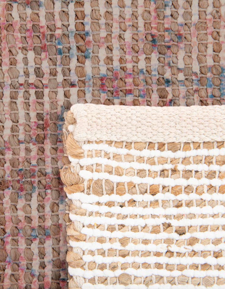 Detail image of 5' 3 x 8' Hand Woven Chenille Jute Rug