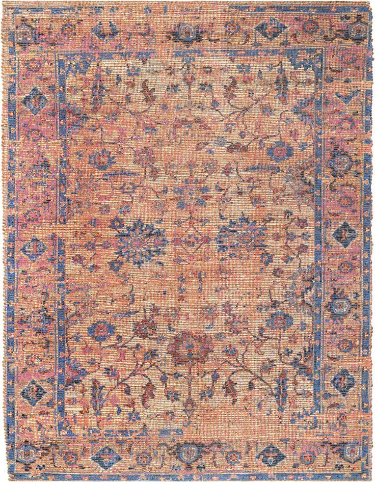 Detail image of 6' 1 x 9' Hand Woven Chenille Jute Rug