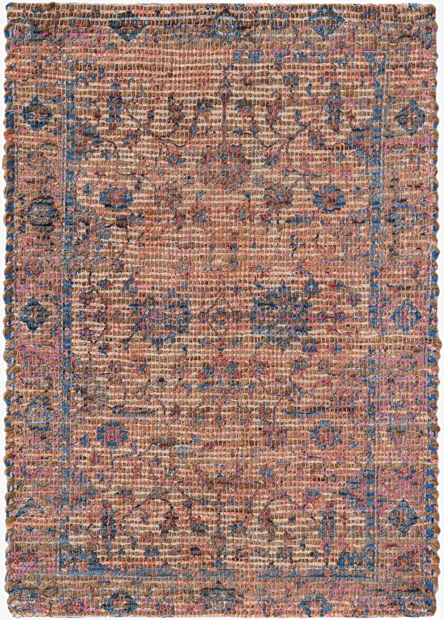 2' x 3' 1  Hand Woven Chenille Jute Rug