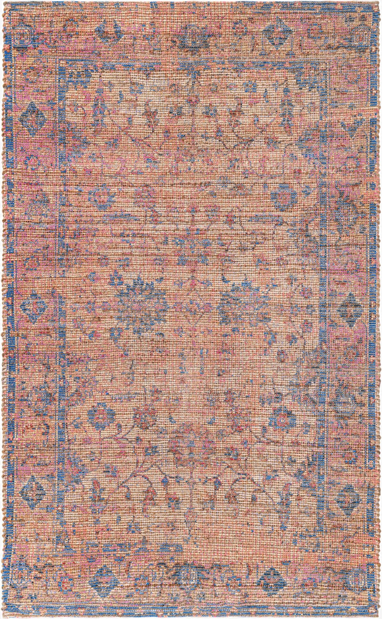 5' 3 x 8'  Hand Woven Chenille Jute Rug