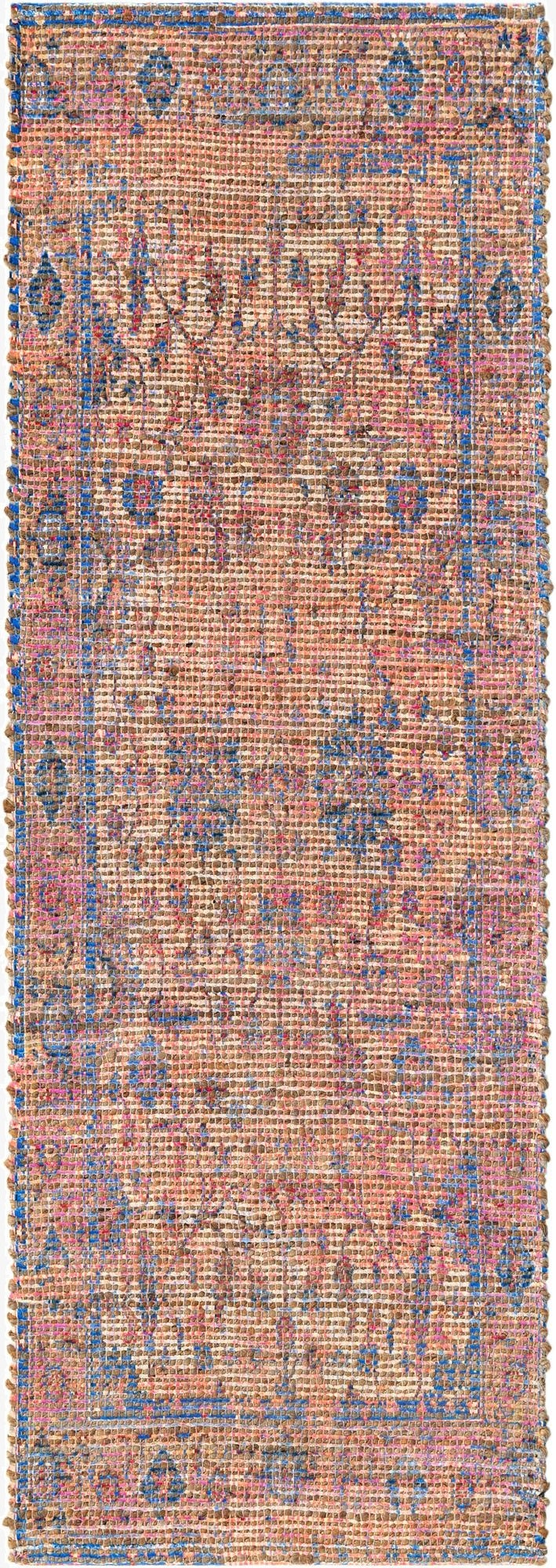 2' 2 x 6' 1  Hand Woven Chenille Jute Runner Rug
