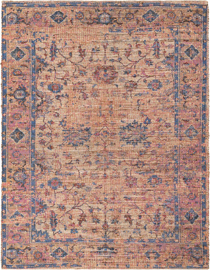 Detail image of 7' 10 x 7' 10 Hand Woven Chenille Jute Square Rug