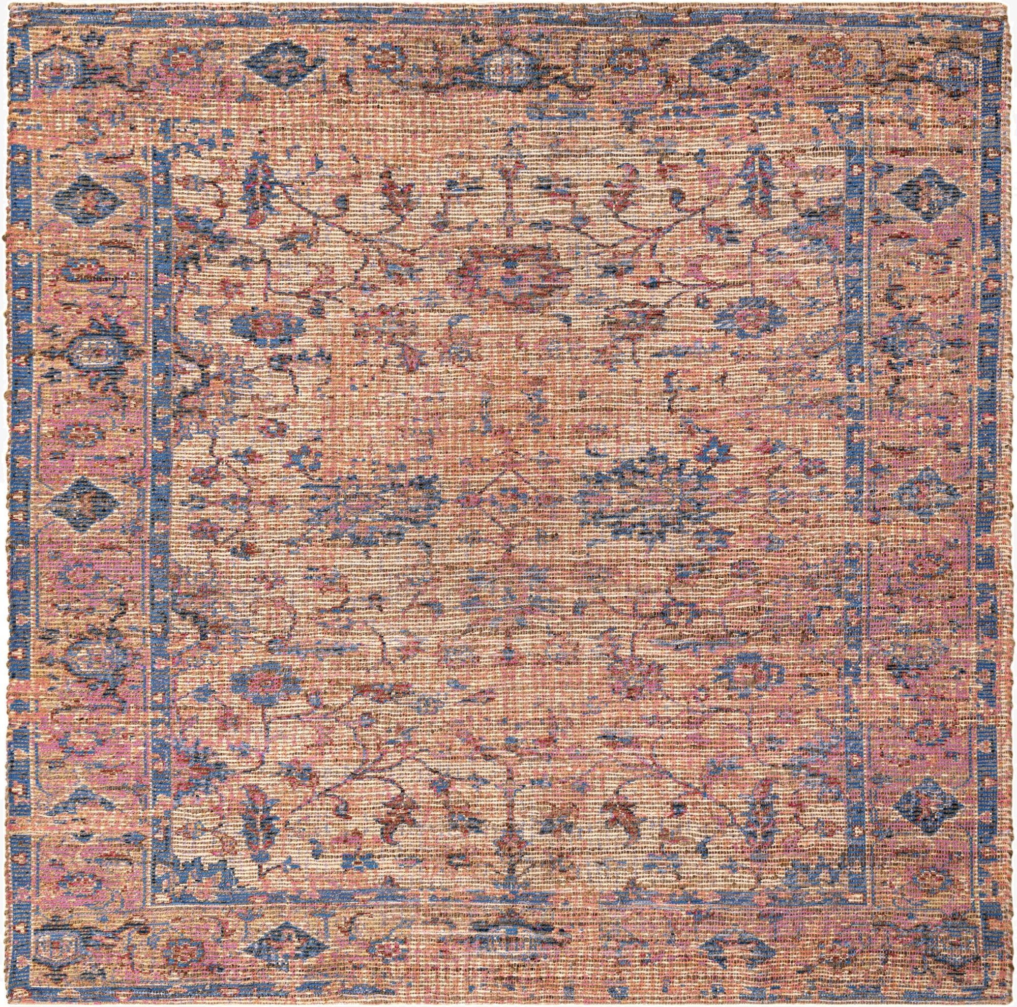 7' 10 x 7' 10  Hand Woven Chenille Jute Square Rug