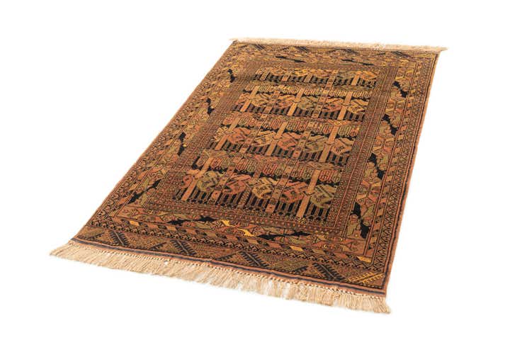 3' 10 x 5' 8 Hand Knotted Afghan Akhche Wool Rug