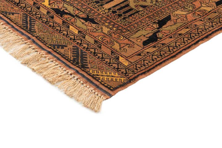 3' 10 x 5' 8 Hand Knotted Afghan Akhche Wool Rug