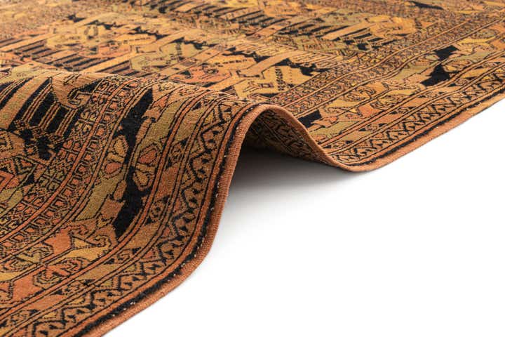 3' 10 x 5' 8 Hand Knotted Afghan Akhche Wool Rug
