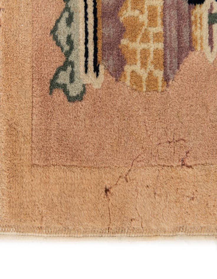 Detail image of 2' 2 x 3' 3  Hand Knotted Antique Finish Oriental Wool Rug