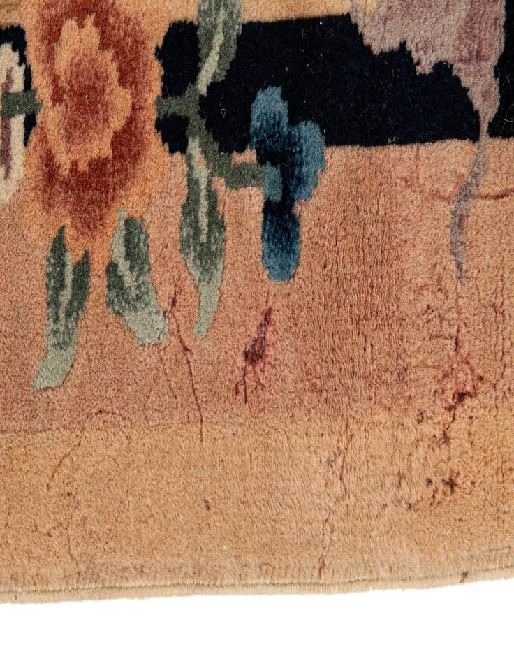Detail image of 2' 2 x 3' 3  Hand Knotted Antique Finish Oriental Wool Rug