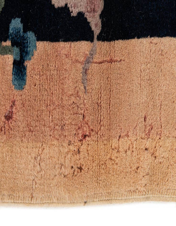 Detail image of 2' 2 x 3' 3  Hand Knotted Antique Finish Oriental Wool Rug