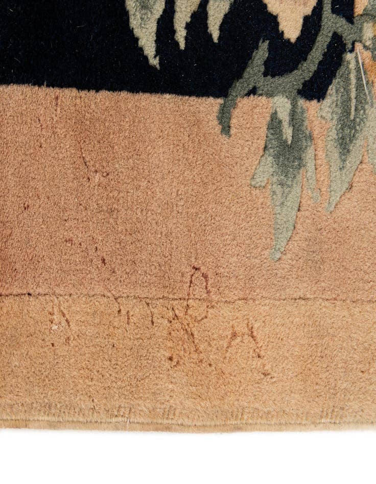 Detail image of 2' 2 x 3' 3  Hand Knotted Antique Finish Oriental Wool Rug