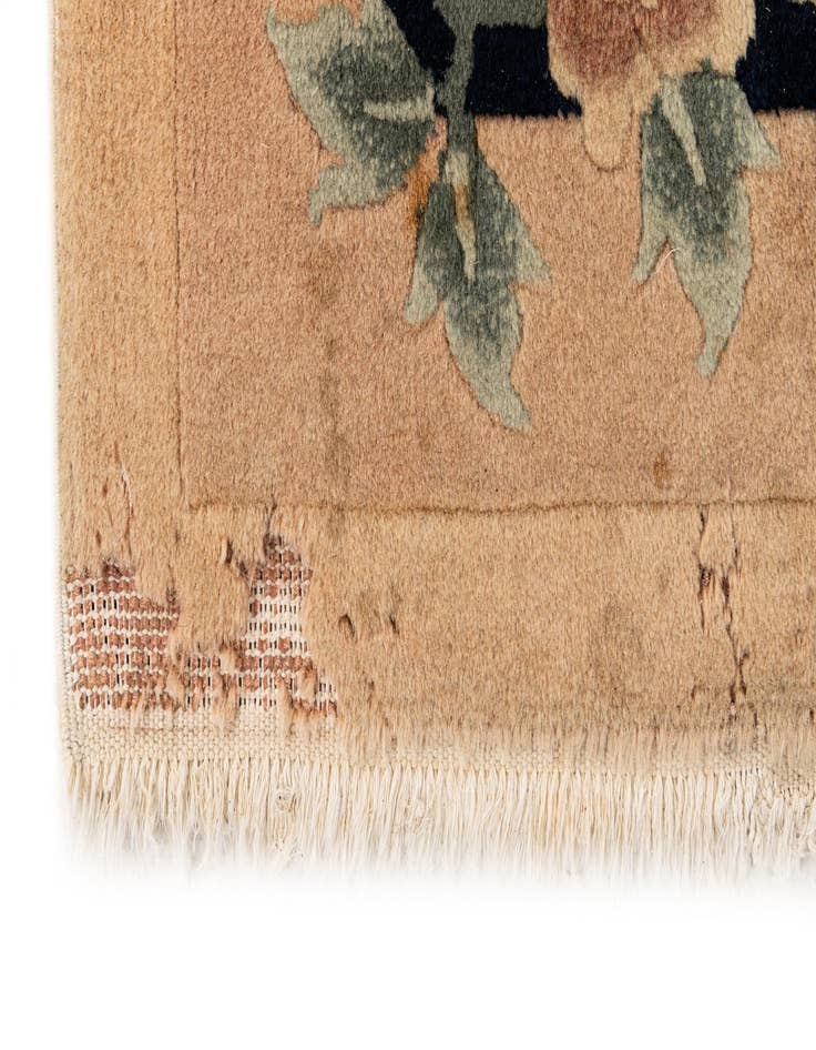 Detail image of 2' 2 x 3' 3  Hand Knotted Antique Finish Oriental Wool Rug