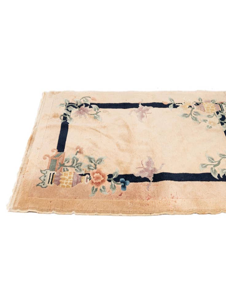 Detail image of 2' 2 x 3' 3  Hand Knotted Antique Finish Oriental Wool Rug