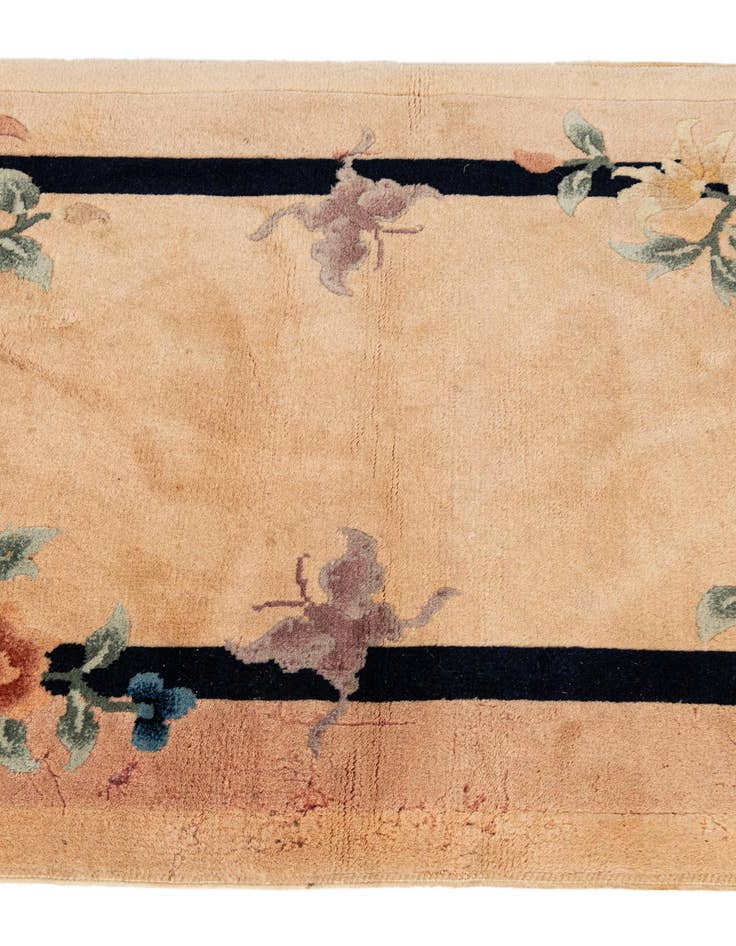 Detail image of 2' 2 x 3' 3  Hand Knotted Antique Finish Oriental Wool Rug