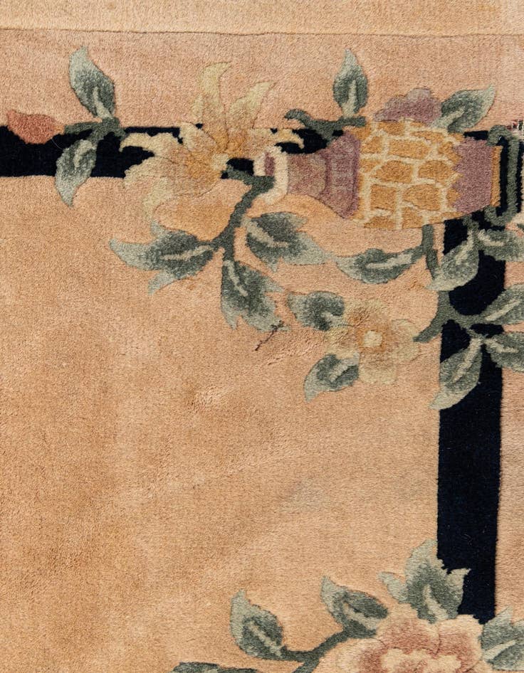 Detail image of 2' 2 x 3' 3  Hand Knotted Antique Finish Oriental Wool Rug