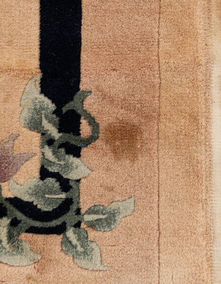 Detail image of 2' 2 x 3' 3  Hand Knotted Antique Finish Oriental Wool Rug